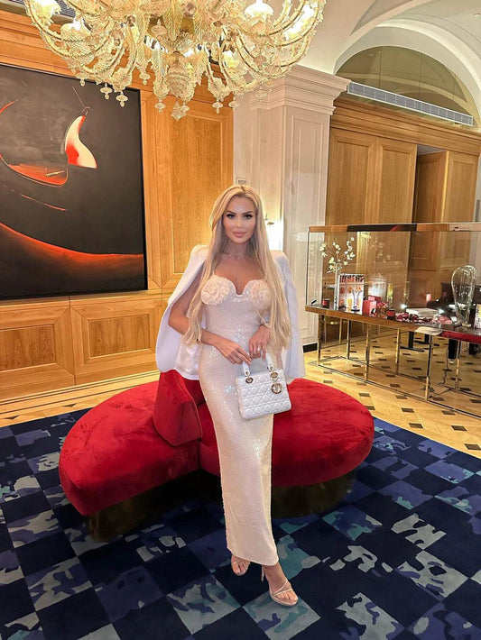 Carmelitta Sequin Maxi Evening Dress - REBECATHELABEL