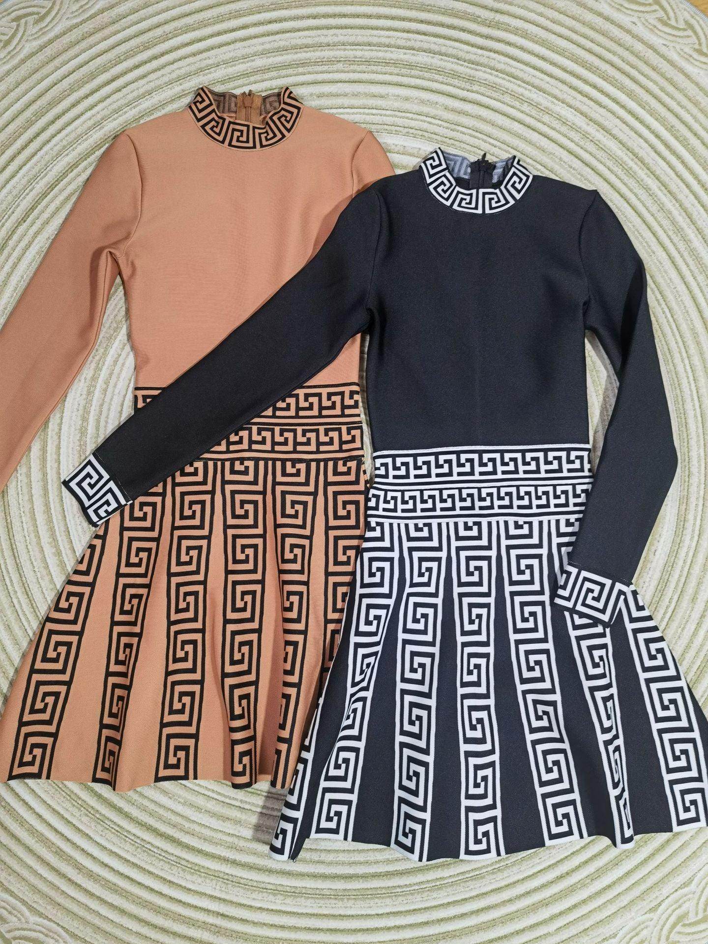 Casual Pleated Puff Skinny Mini Dress - REBECATHELABEL