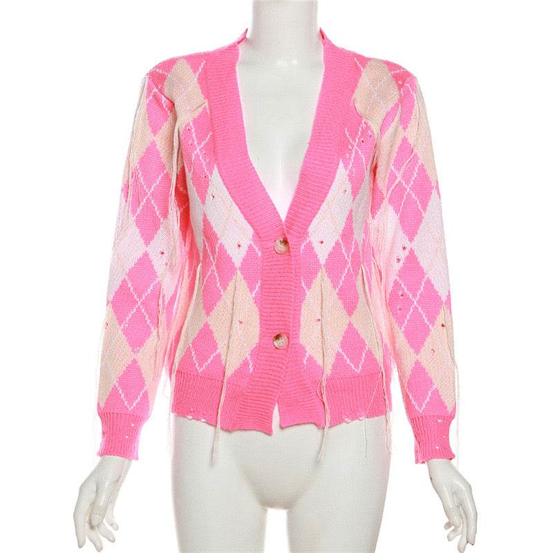 Contrast Tassel Coat High Waist Slim Shorts Set - REBECATHELABEL