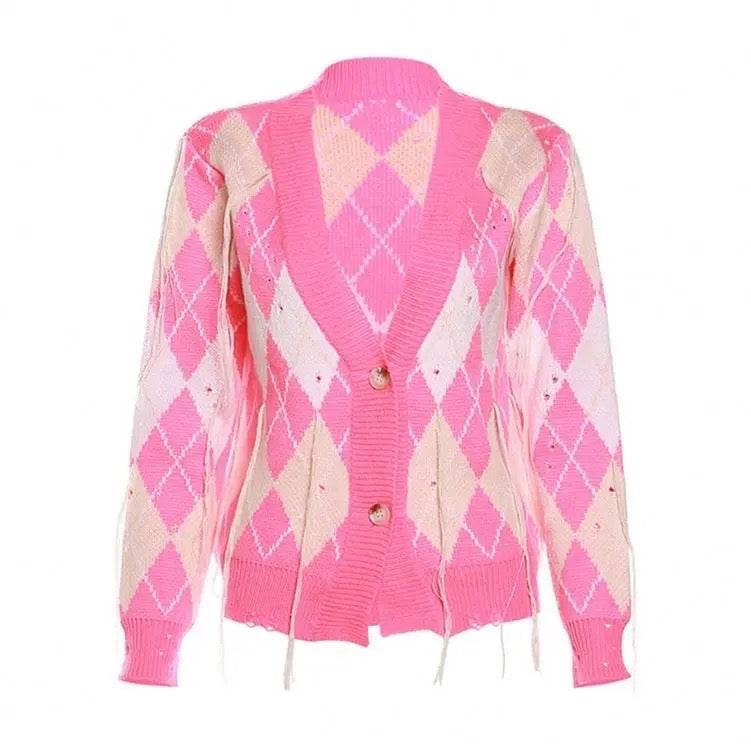 Contrast Tassel Coat High Waist Slim Shorts Set - REBECATHELABEL