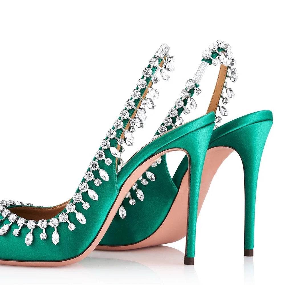 Crystal Rhinestone heels - REBECATHELABEL