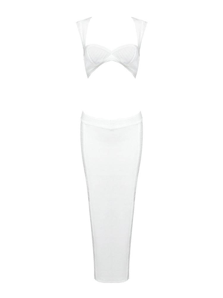 Cut Out Design Evening Bandage Dress - REBECATHELABEL