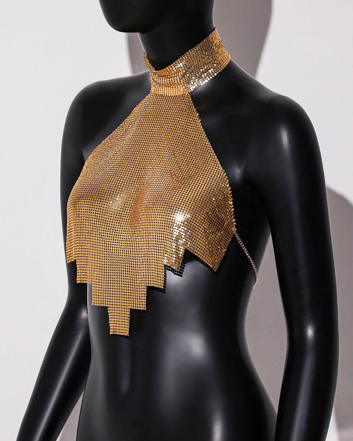 Gold Sequined Top Sling - REBECATHELABEL