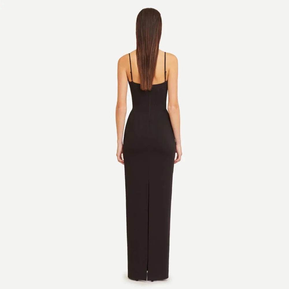 Diamond Tight Long Bandage Dress - REBECATHELABEL
