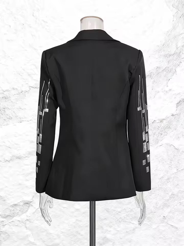 Double-Breasted Blazer & Wide-Leg Pants Set