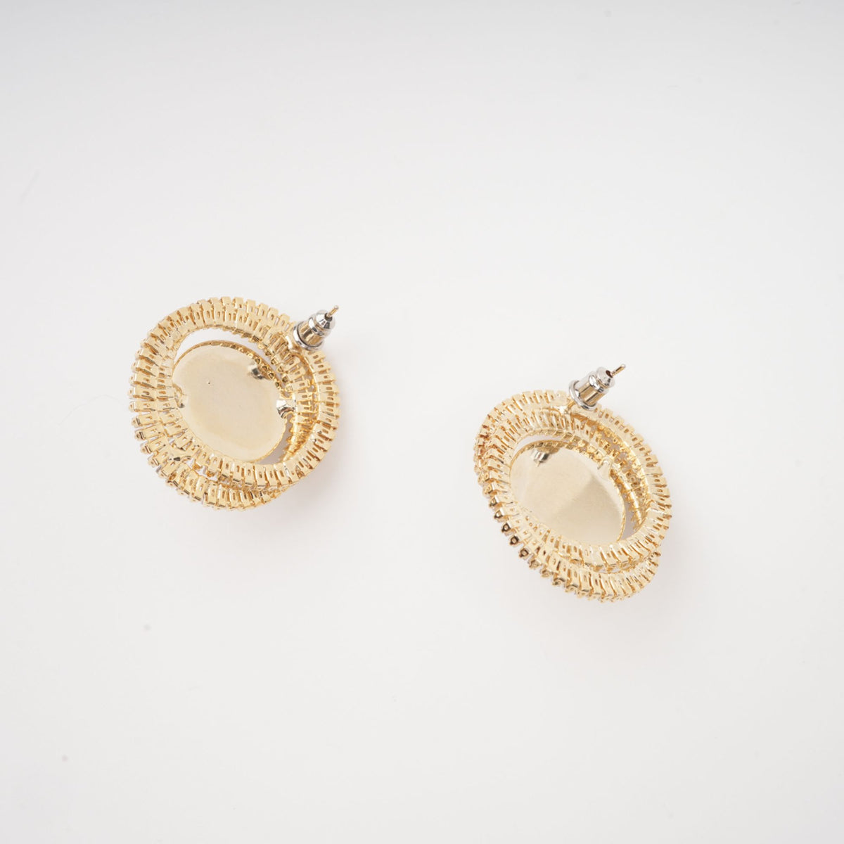 crystal faux-pearl earrings