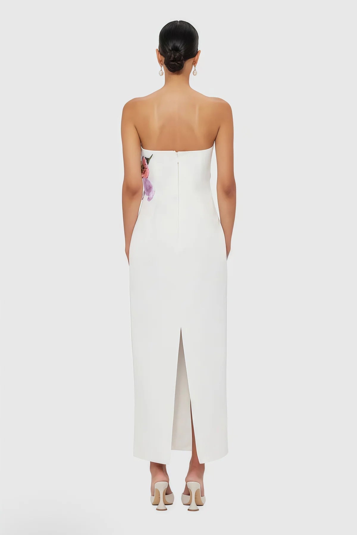 White Floral Embroidered Maxi Dress