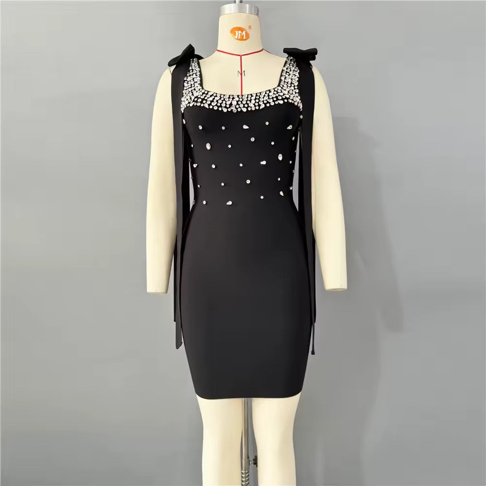 Tank Diamonds Summer Black Mini dress