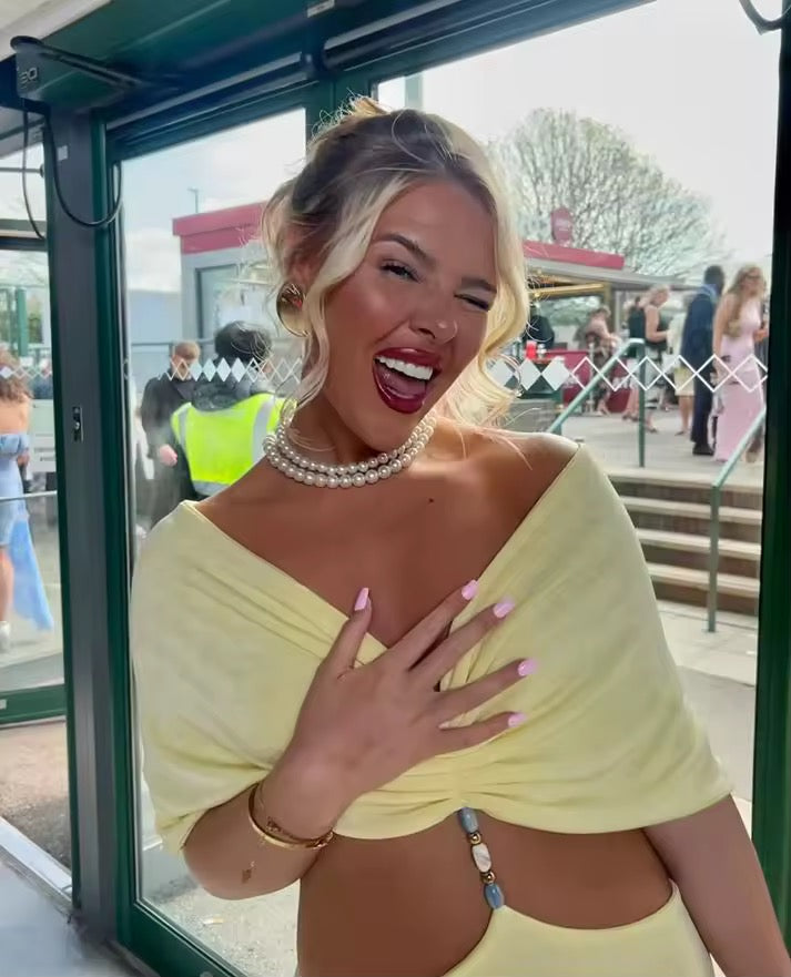 Shawl Folded Decoration Handmade Bead Waist Bag Hip Dress