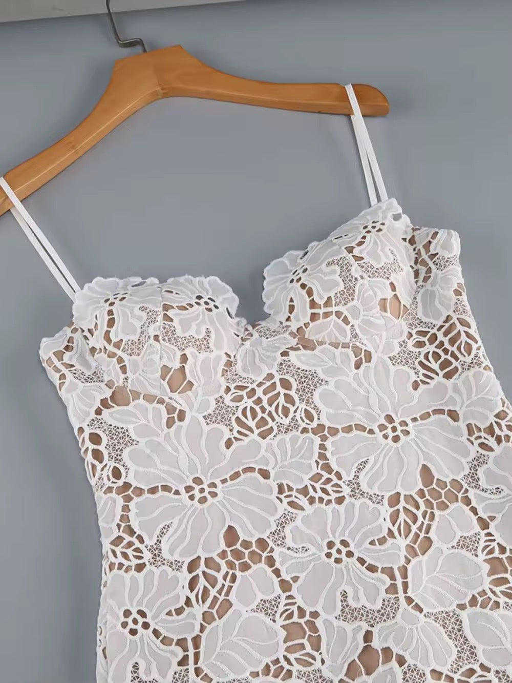 Spaghetti Strap Lace Long Dress