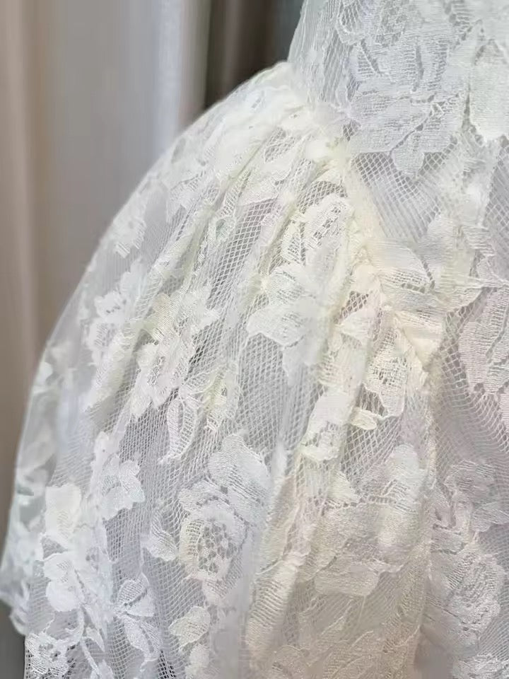 Apricot Backless Lace Sexy Mini Dress