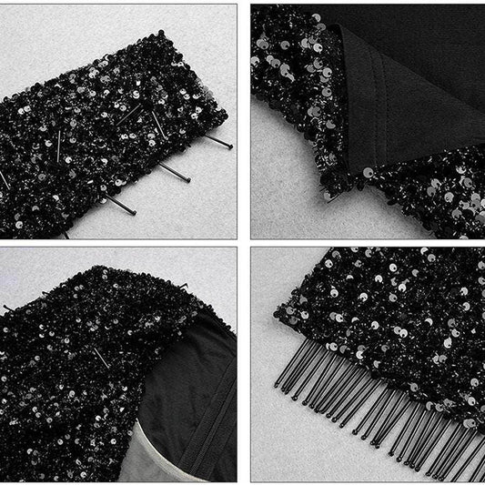 Darlin floor length maxi sequin dress - REBECATHELABEL