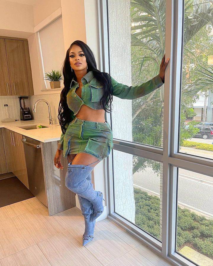 Denim Spray Paint Stretch Suit - REBECATHELABEL