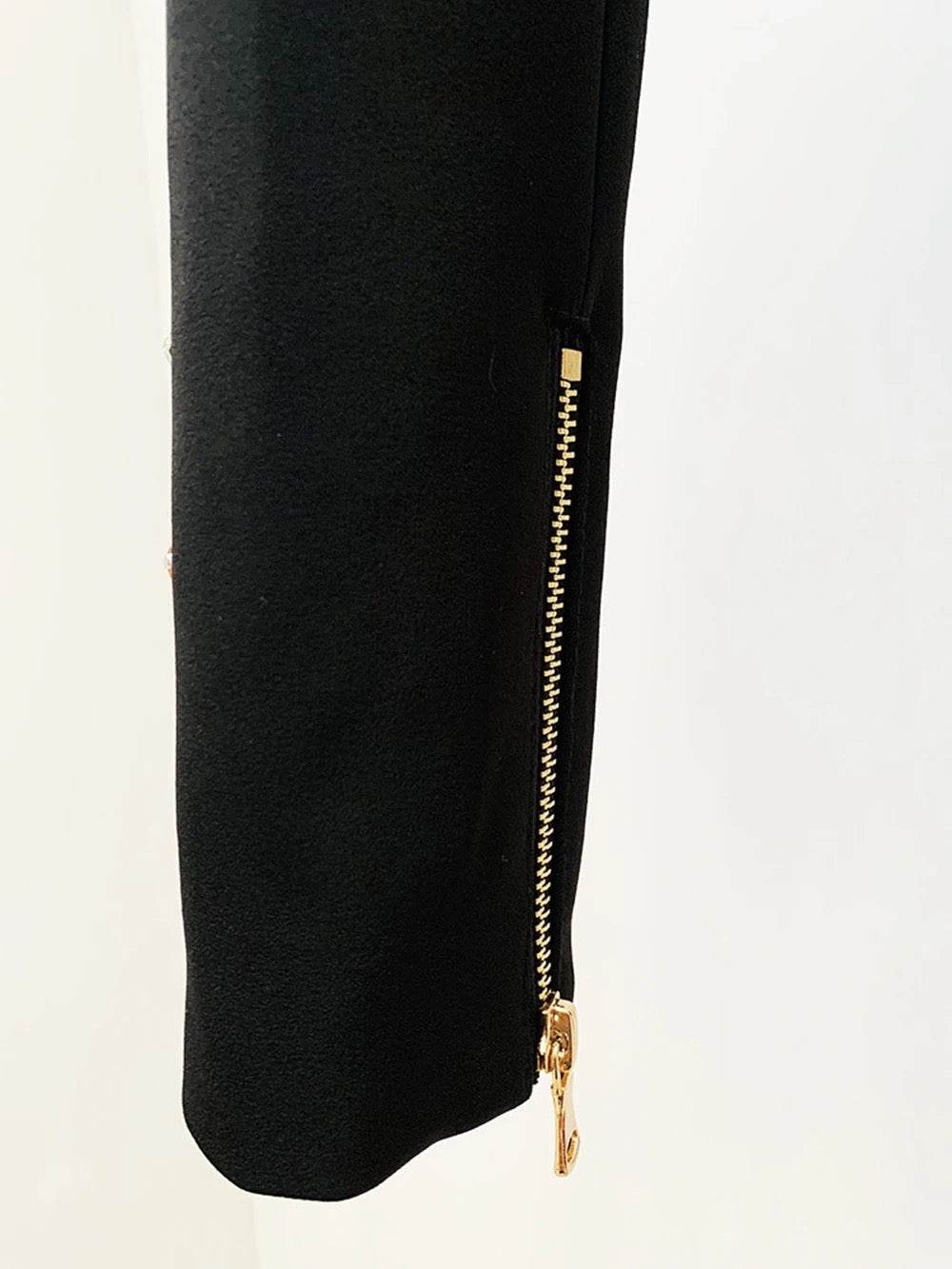 Diamond Bead Short Top+Dress Black Two Piece Set - REBECATHELABEL