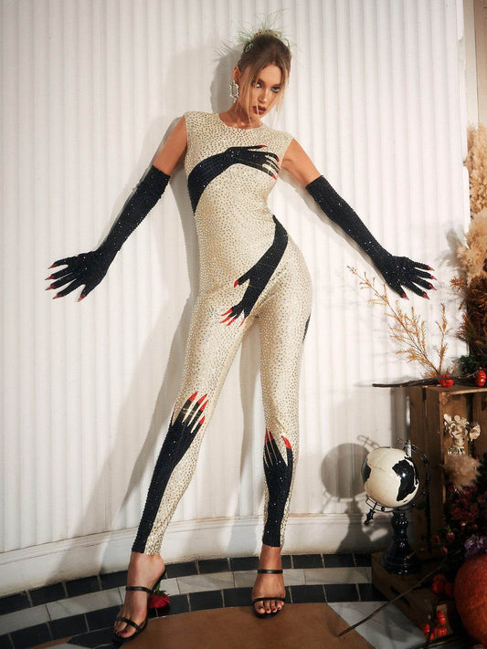 Diamond Hands Illusion Jumpsuit - REBECATHELABEL