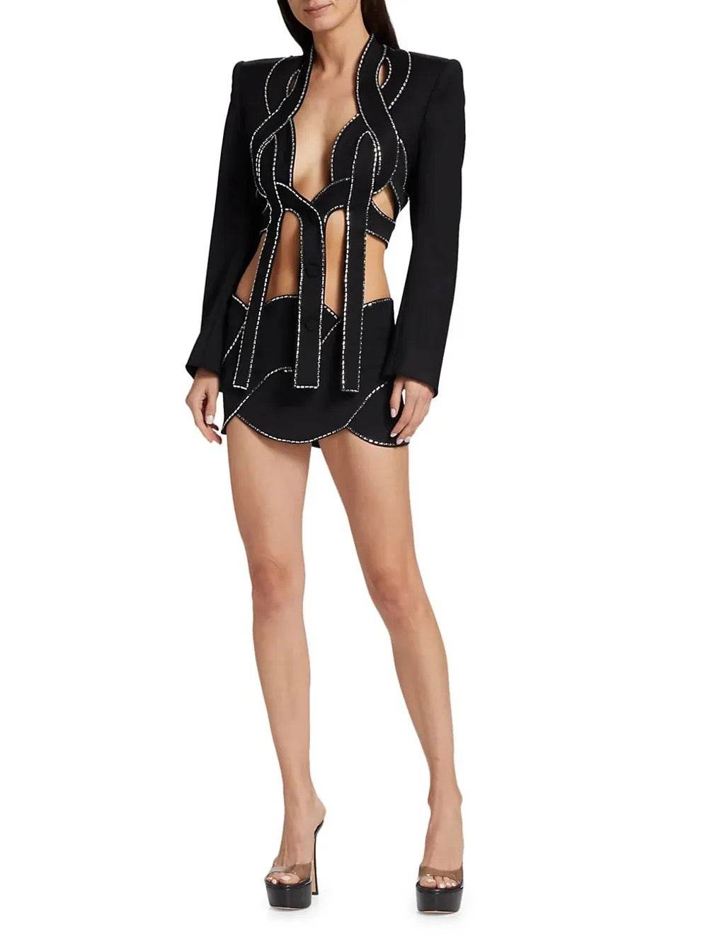 Diamond Hollow cut 2-piece Set - REBECATHELABEL