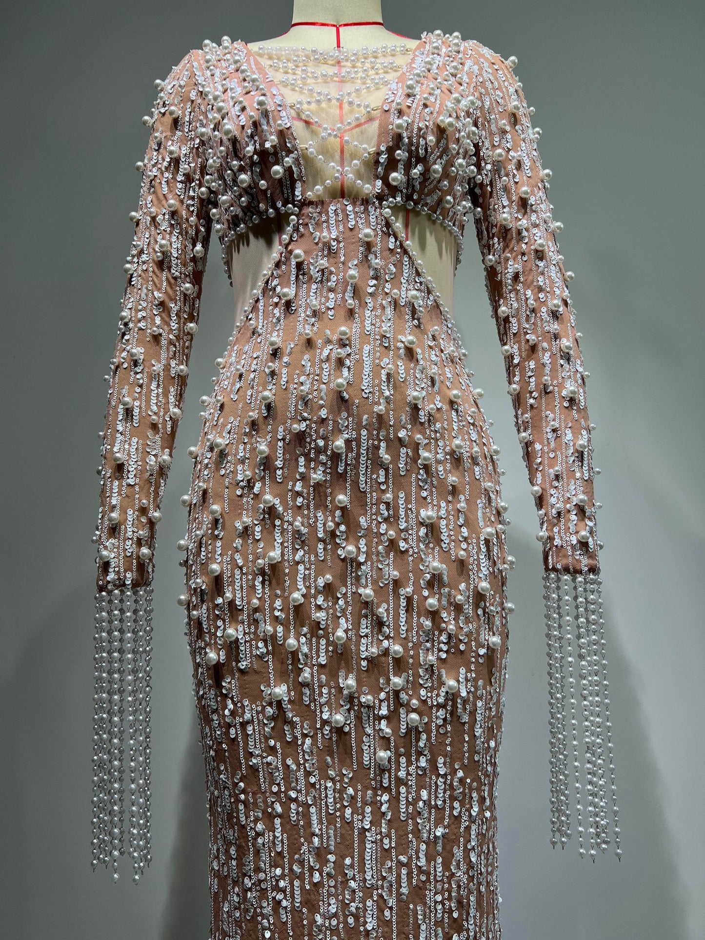 Dolf pearl sequin dress - REBECATHELABEL