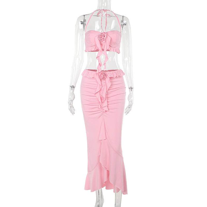 Sexy Camisole Floral Skirt Set - REBECATHELABEL