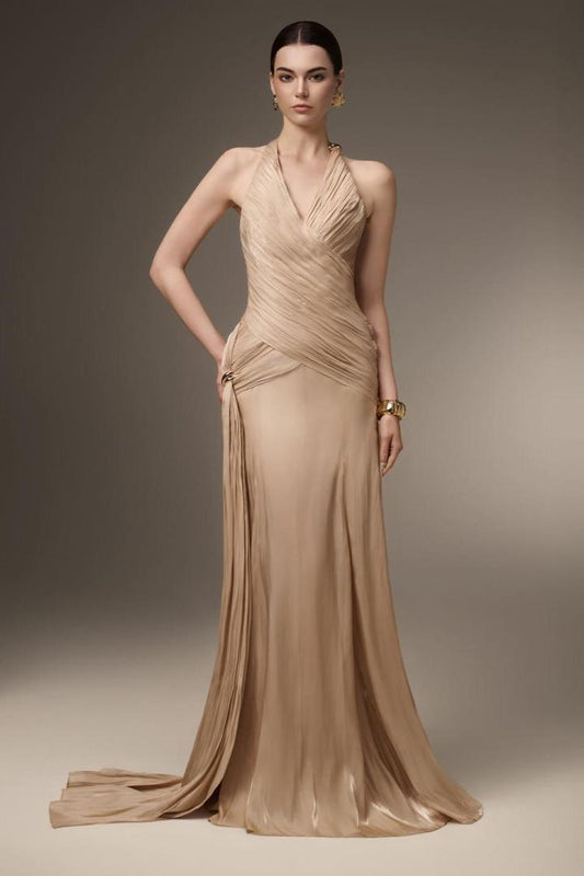 Halter Dress Sleeveless Backless Slim Female Maxi Dress