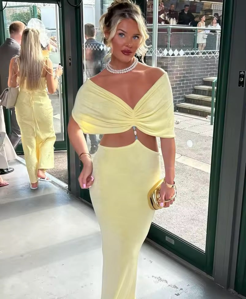 Shawl Folded Decoration Handmade Bead Waist Bag Hip Dress