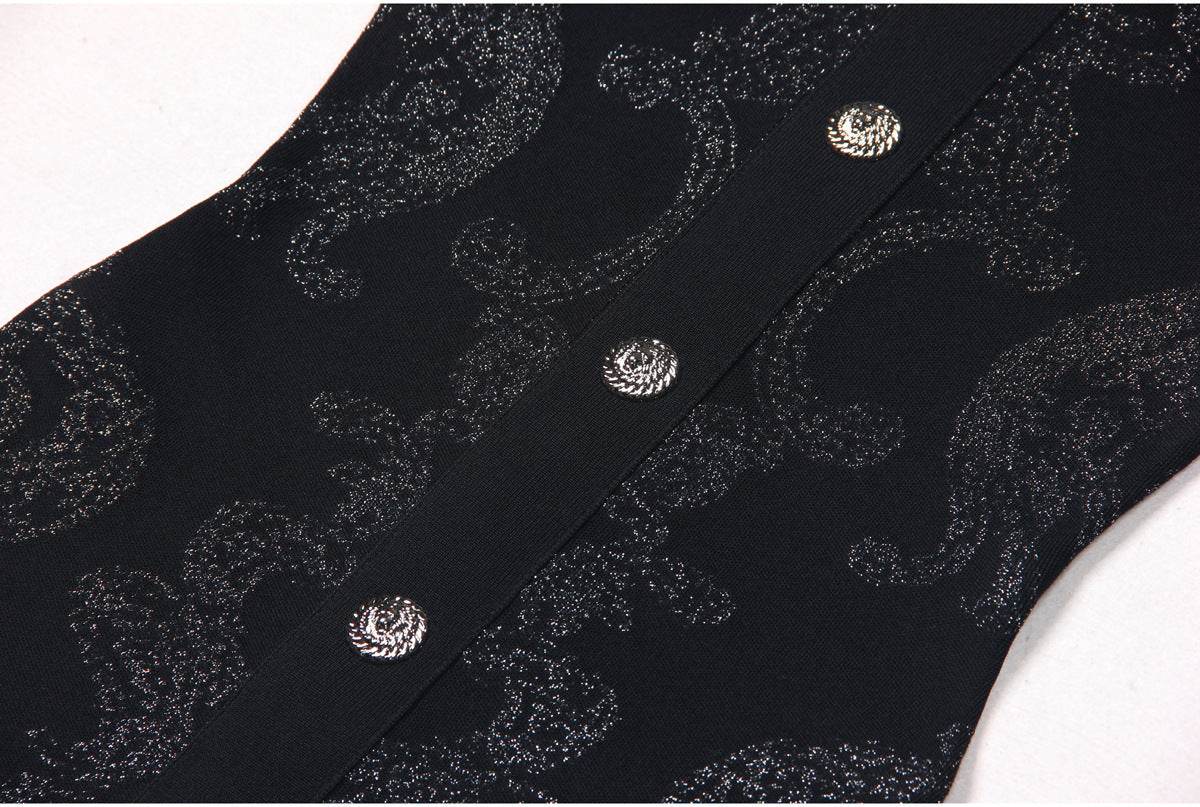 Knitted Round Neck Slim Fit Slimming Sleeveless Back Zipper Dress - REBECATHELABEL