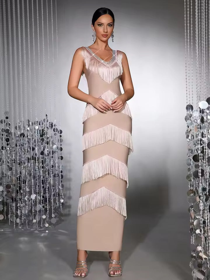 Tassel Biamond Bandage Dress