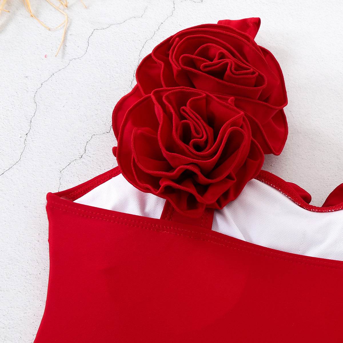 Short Skirt Two Piece Set Big Floral Swimsuit - REBECATHELABEL