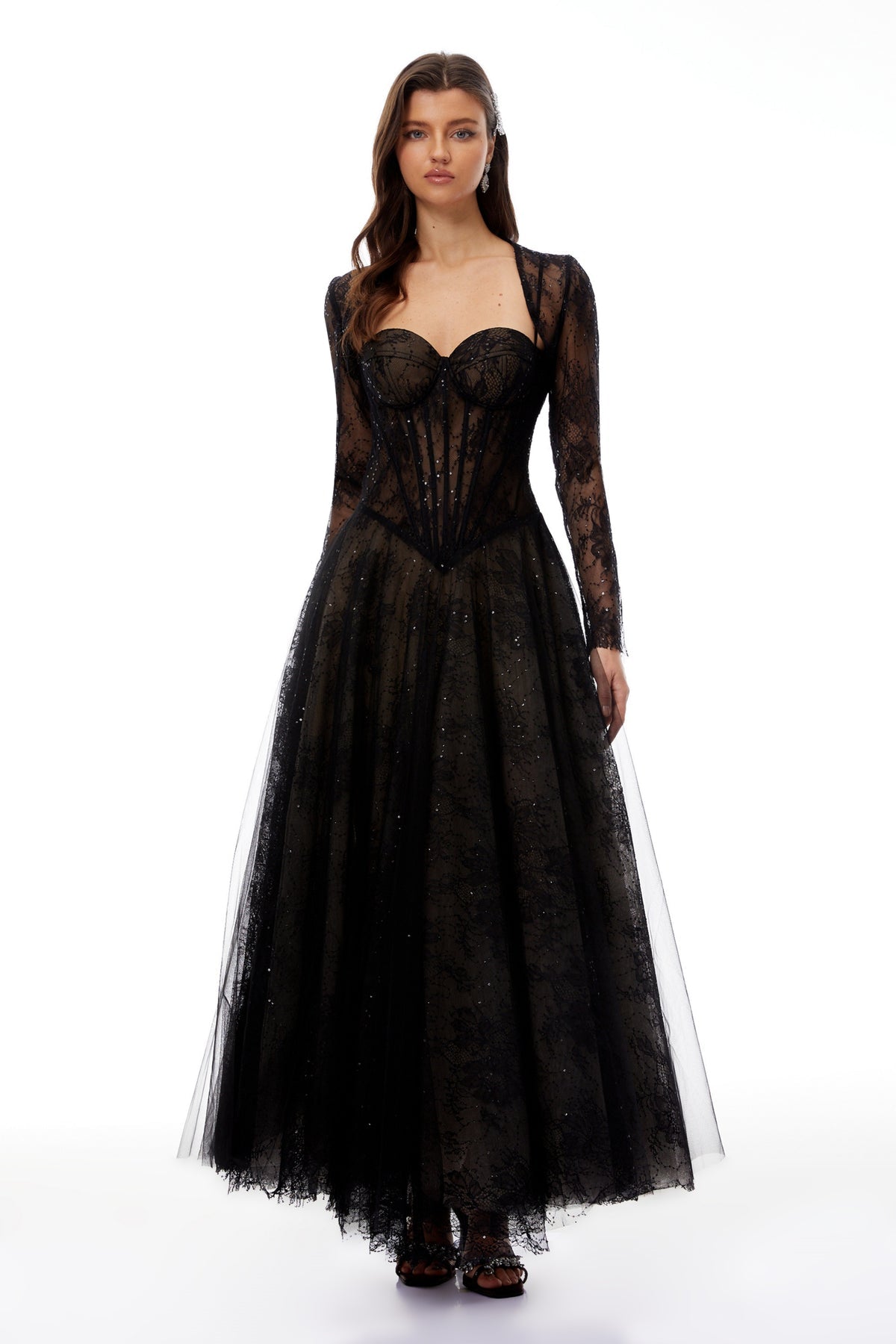 Lace Corset Maxi Gown