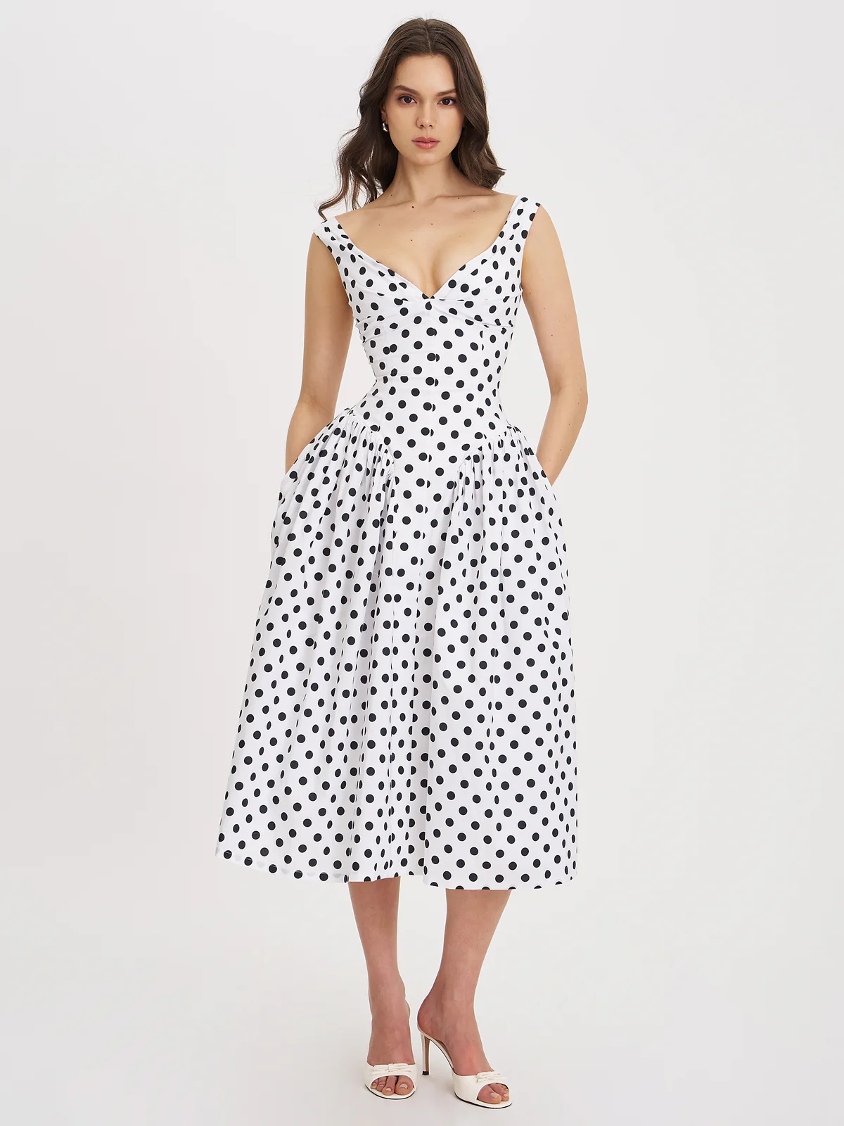Polka Grace Midi Dress