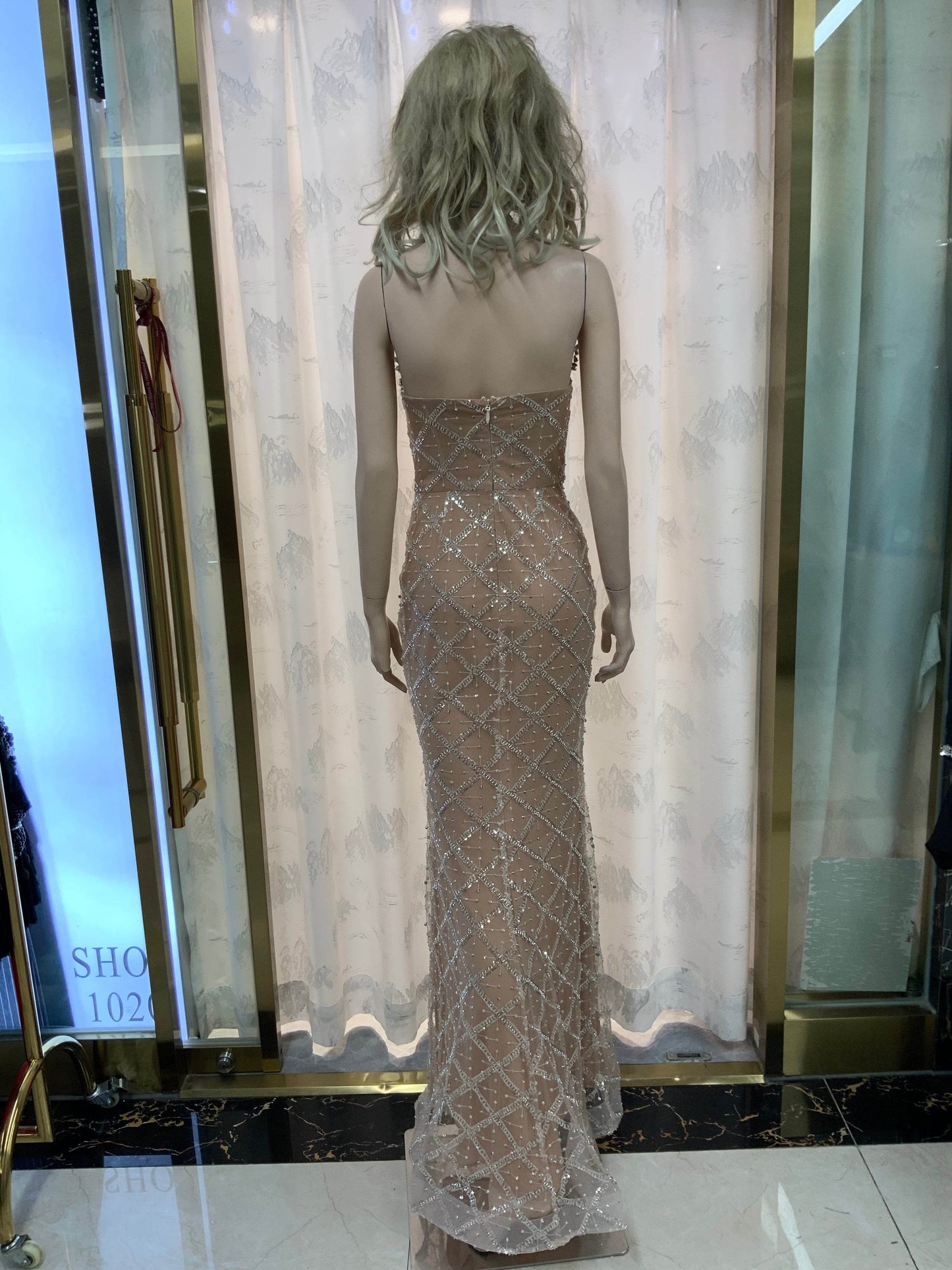 Lala rhinestone dress - REBECATHELABEL