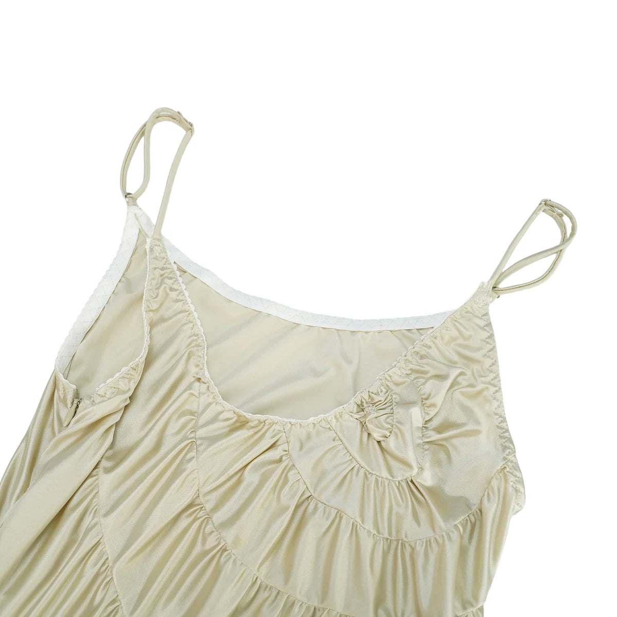 Neutral Sea Ammonite Shirred Maxi Dress