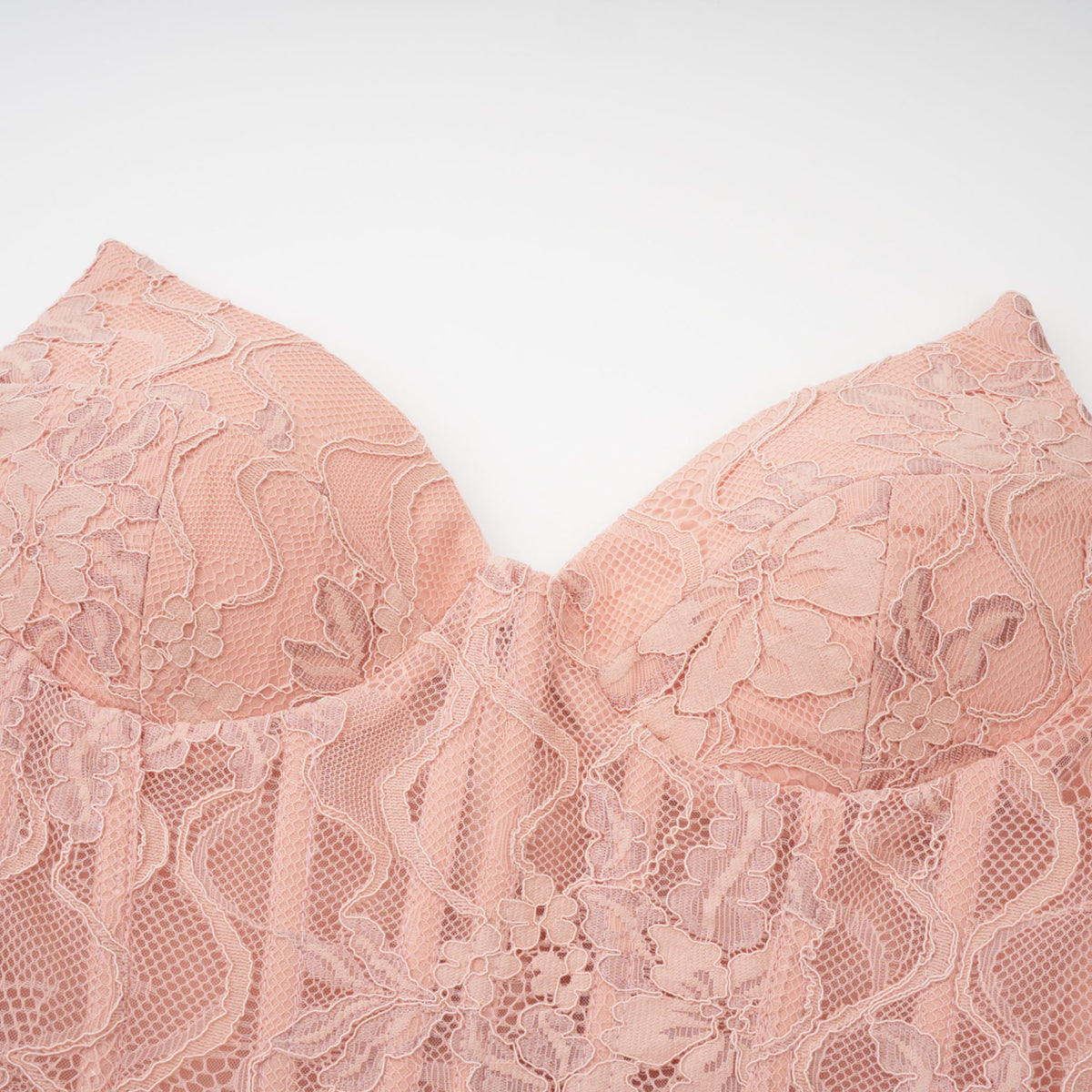 Pink Lace Corset Tulle Maxi Dress