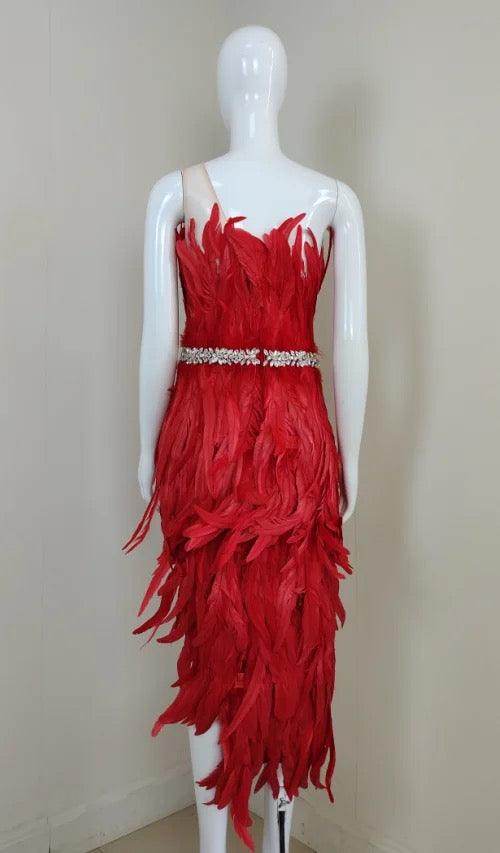 Effortless Feather dress - REBECATHELABEL