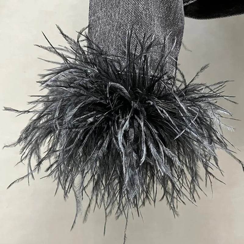 Elsie feather pant set - REBECATHELABEL