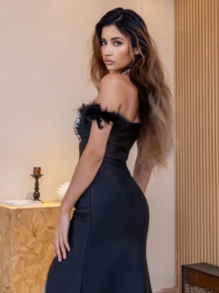 Diamond Elegant Maxi Bandage Dress