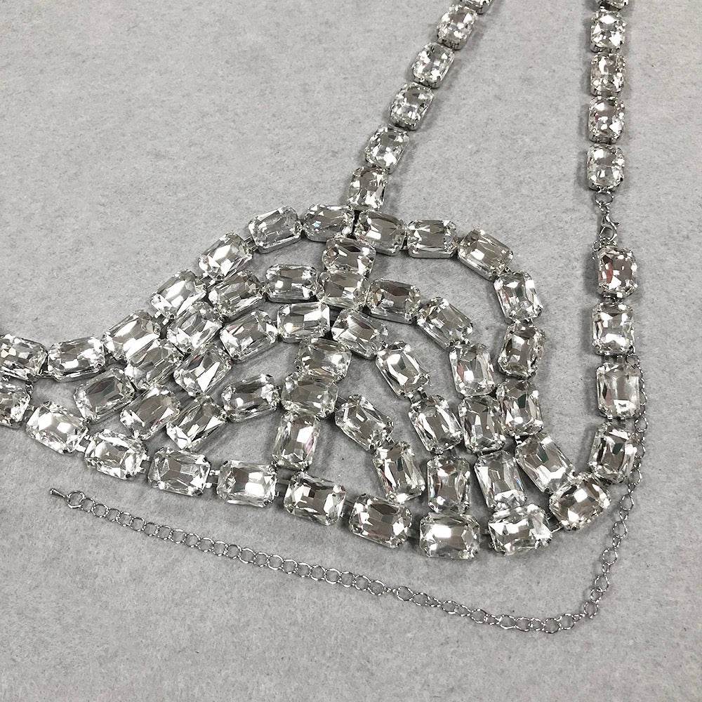 Diamond Chain Short Strapless Top - REBECATHELABEL