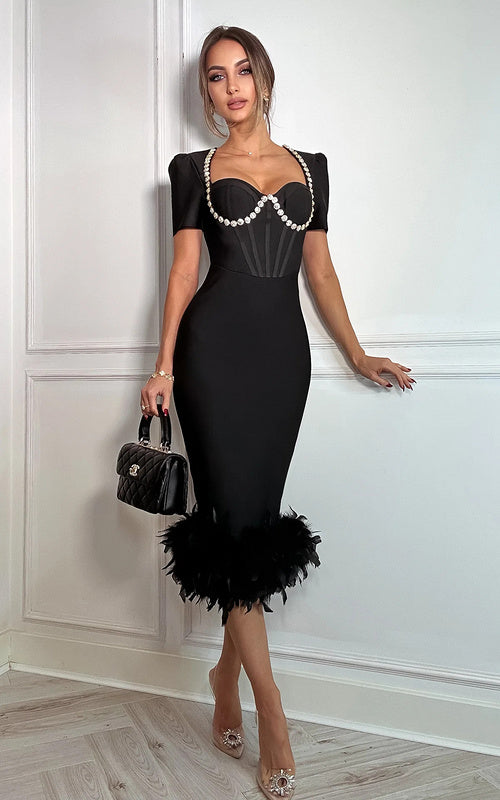 Open-Back Diamond Embellished Birthday Dress