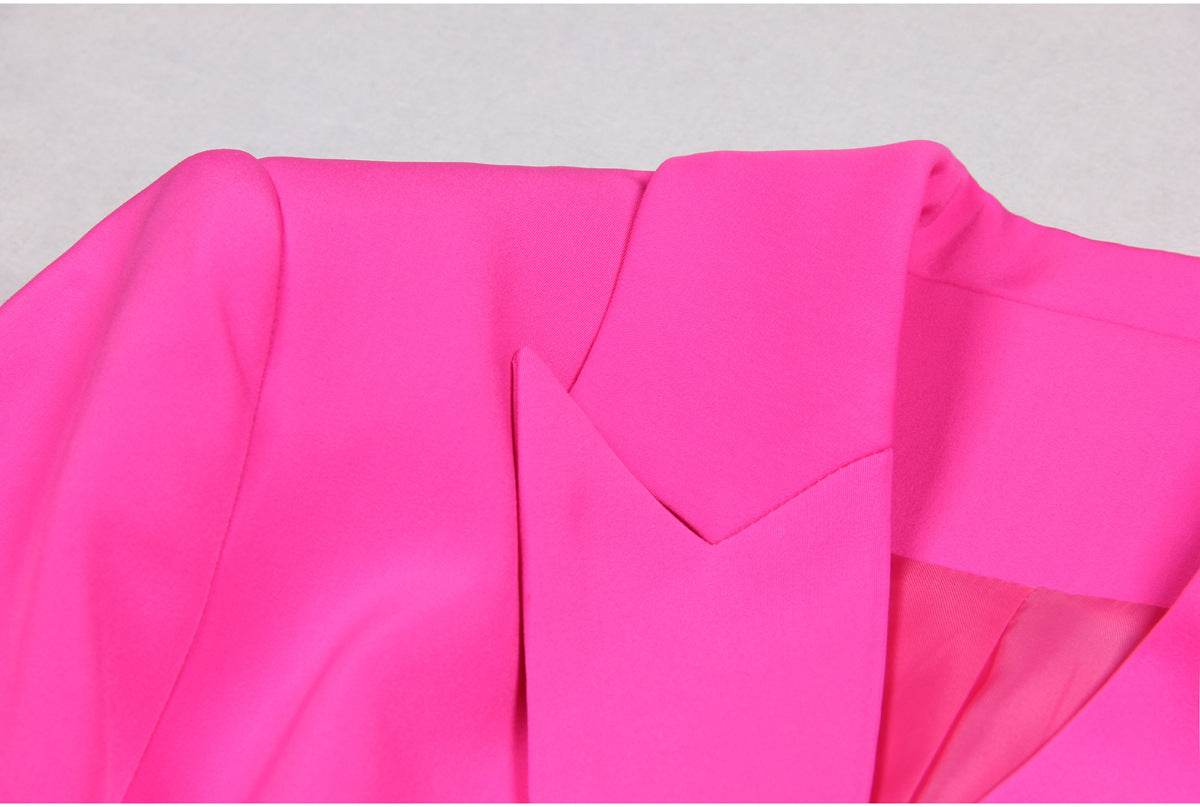 High Ostrich Feather Long Sleeve Slim Fit set - REBECATHELABEL