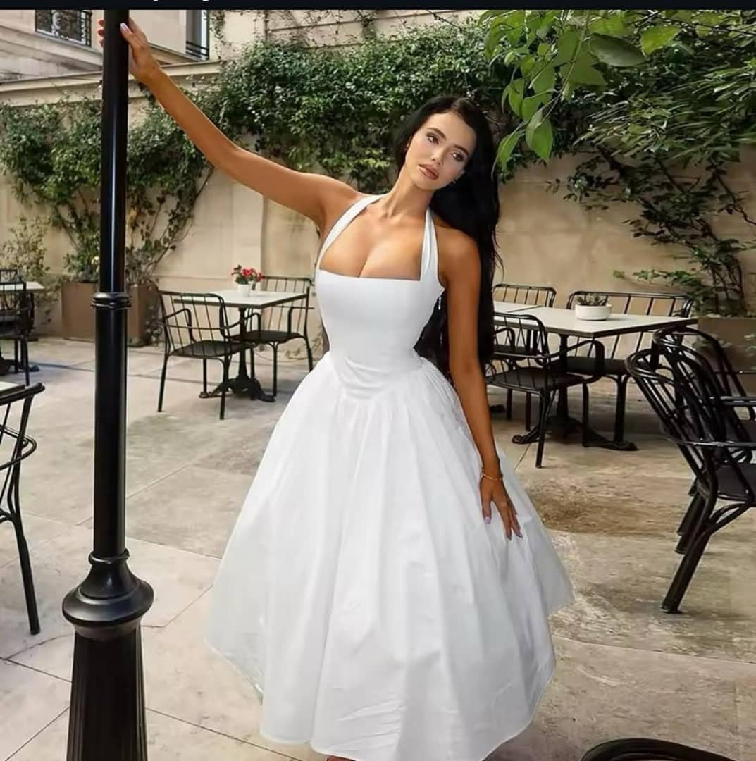 Halter Sleeveless Backless Long Dress Mesh dress