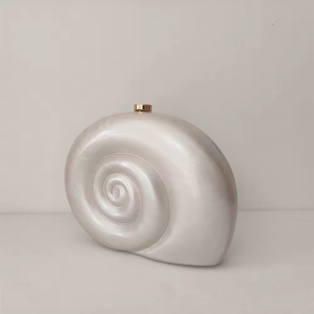 Shell Field Snail Shape Acrylic Box Clutch