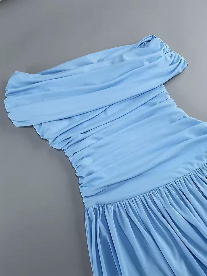 Incline Shoulder Stacked Dress