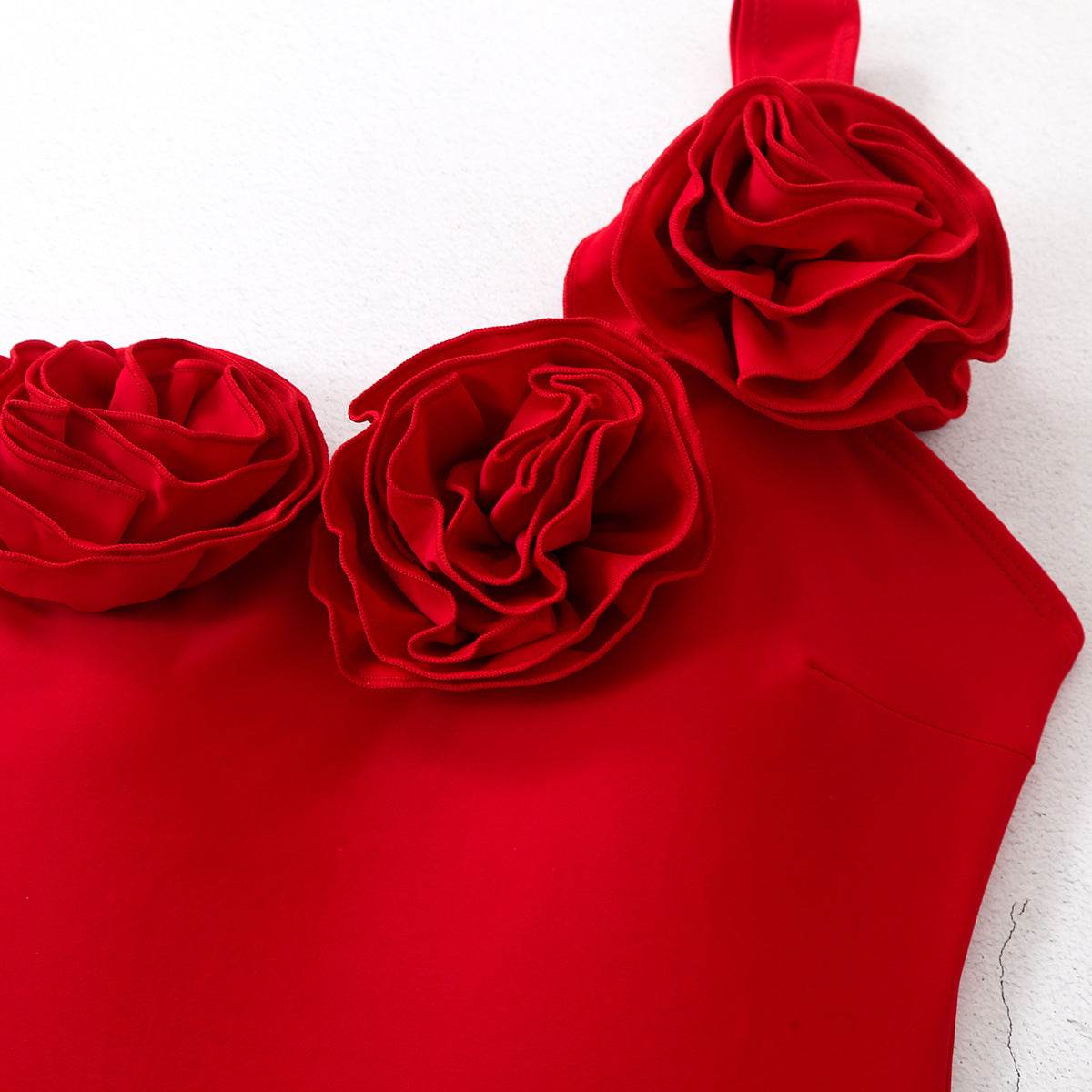 Short Skirt Two Piece Set Big Floral Swimsuit - REBECATHELABEL