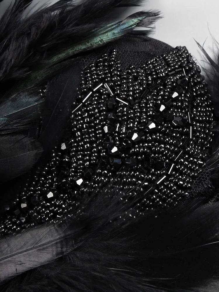 Feather Design Strapless Mini Dress - REBECATHELABEL