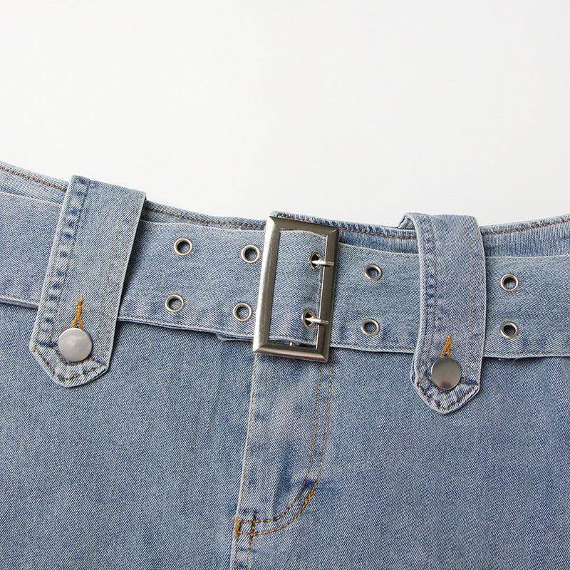 Halter off the Shoulder Short Denim set - REBECATHELABEL