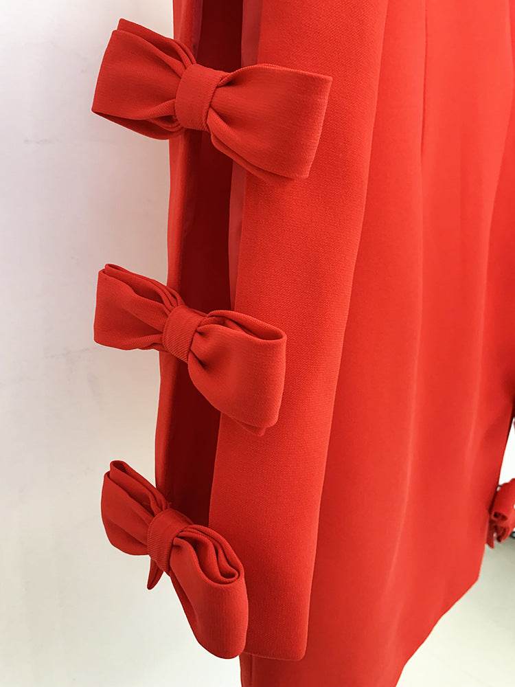 Hollow Out Cutout Bow Dress Dress - REBECATHELABEL