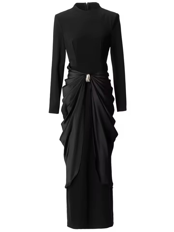 Long Sleeve Twisted Maxi Dress