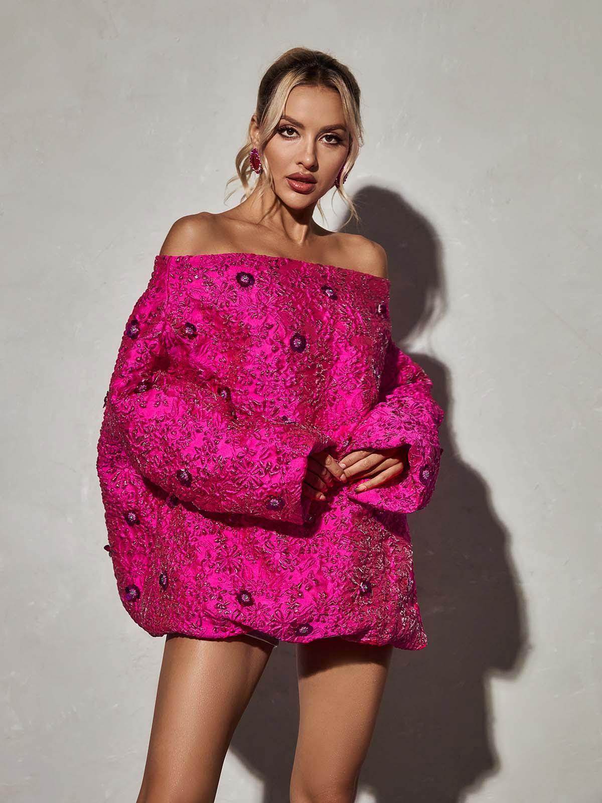 Jacquard Mini Dress - REBECATHELABEL