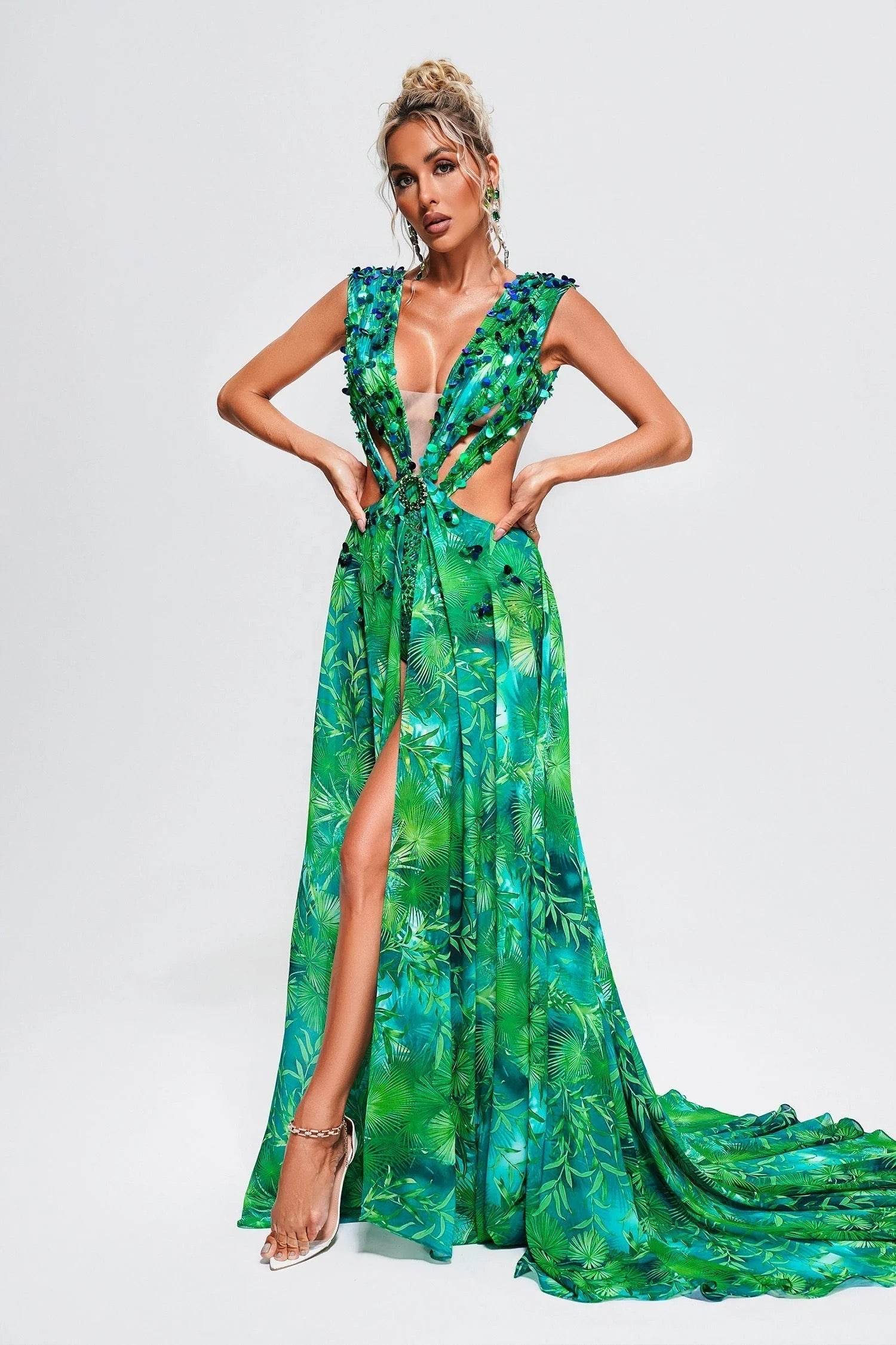 Jenny jungle maxi dress - REBECATHELABEL