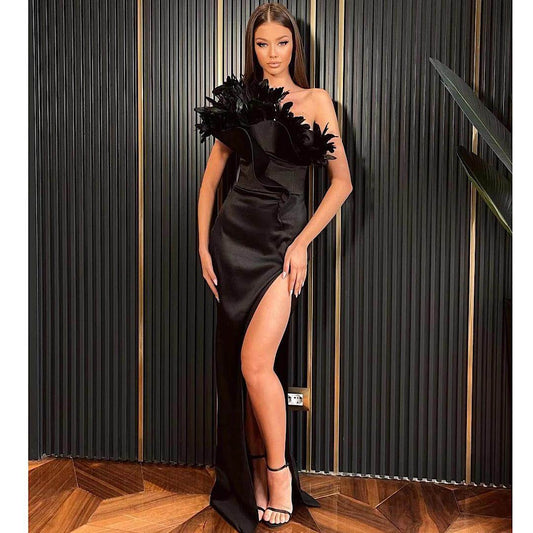 Keep shining feather dress - REBECATHELABEL