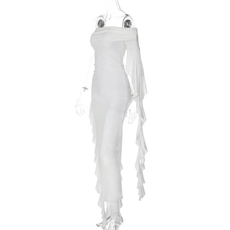 Kiana white midi dress - REBECATHELABEL